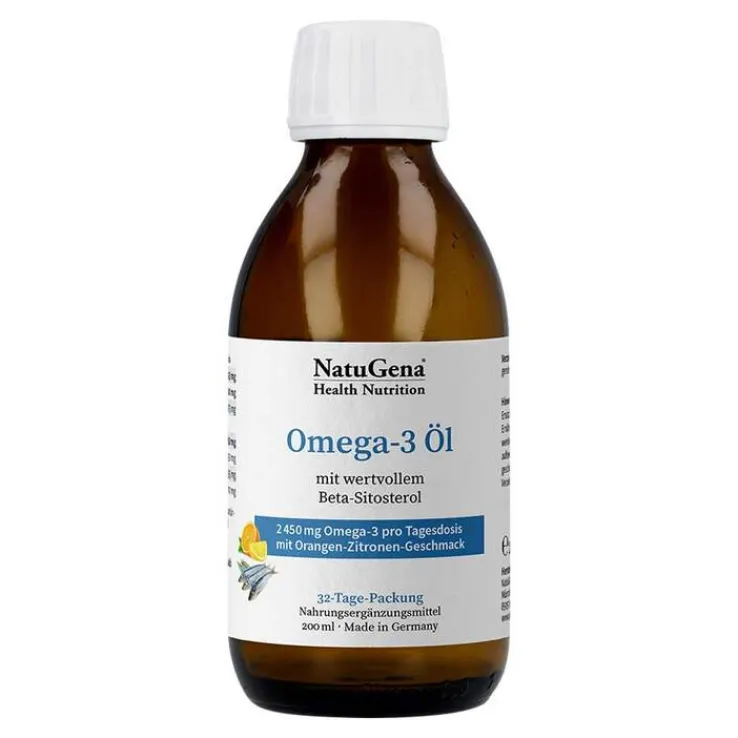 Omega-3 NAT.Fischöl 2450 mg Orangen-Zitronenaroma, 200 ml