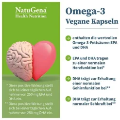 Omega-3 Vegan 1376mg 751 DHA 375 EPA Algenöl Kapseln , 90 St