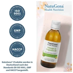 Omega-3 Vegan 2200mg mit 1351 DHA 672 EPA Algenöl Öl, 100 ml