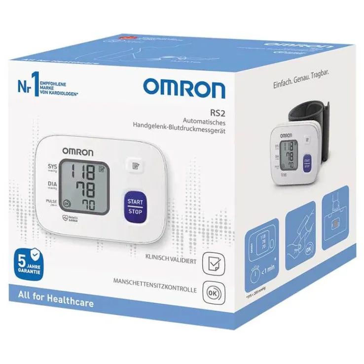 Omron RS2 Handgelenk Blutdruckmessgerät Hem-6161-D, 1 St