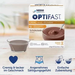 Optifast Creme Schokolade Pulver, 8X55 g