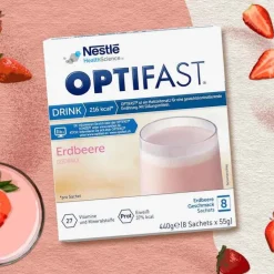 Optifast home Drink Erdbeere Pulver, 8X55 g
