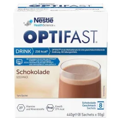 Optifast home Drink Schokolade Pulver, 8X55 g