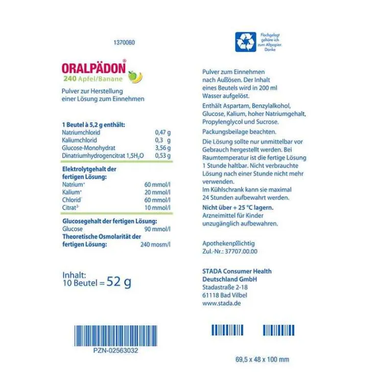 Oralpädon® 240 Apfel-Banane, 10 St