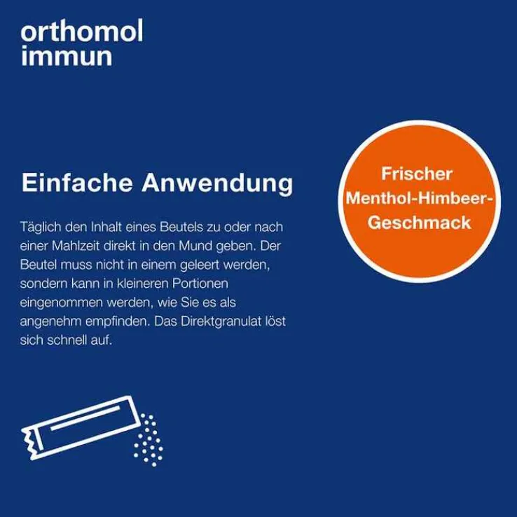 Orthomol Immun Direktgranulat Menthol-Himbeere, 7 St