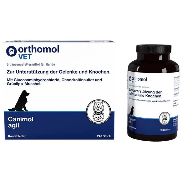 Orthomol Vet Canimol agil Kautabletten für Hunde, 240 St