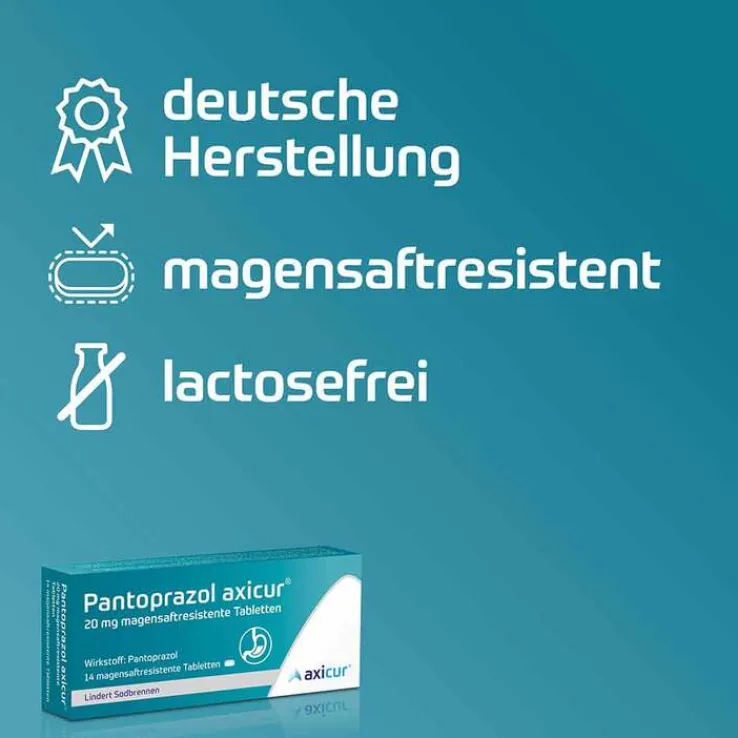 Pantoprazol axicur® 20 mg Tabletten , 14 St
