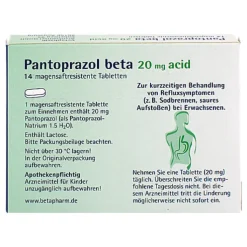 Pantoprazol beta 20 mg acid magensaftresistent Tabletten, 14 St