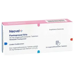 Pantoprazol Eris 20 mg magensaftresistent Tabletten Neovel+, 14 St