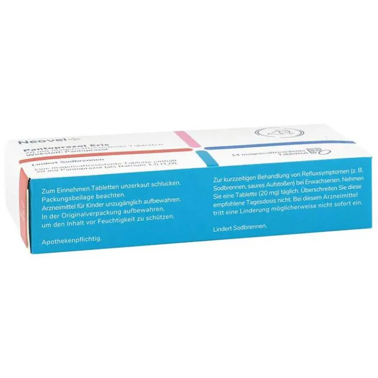 Pantoprazol Eris 20 mg magensaftresistent Tabletten Neovel+, 14 St