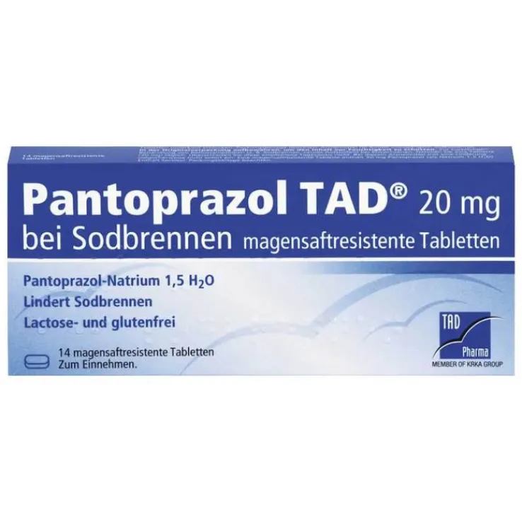 Pantoprazol TAD 20 mg b.Sodbrenn. magensaftresistent Tabletten, 14 St