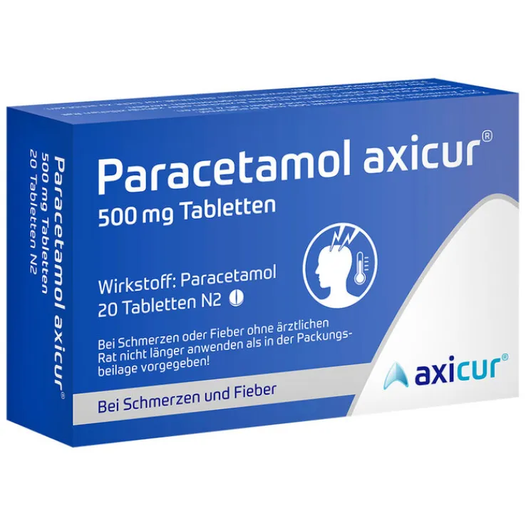 Paracetamol axicur® 500 mg Tabletten , 20 St