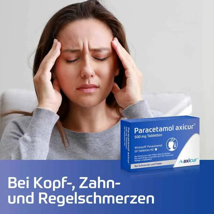 Paracetamol axicur® 500 mg Tabletten , 20 St