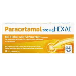 Paracetamol 500mg Hexal bei Fieber und Schmerzen Tabletten, 20 St