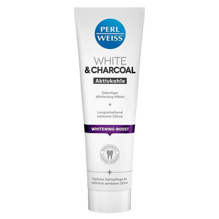 Perlweiss White & Charcoal Zahncreme, 75 ml