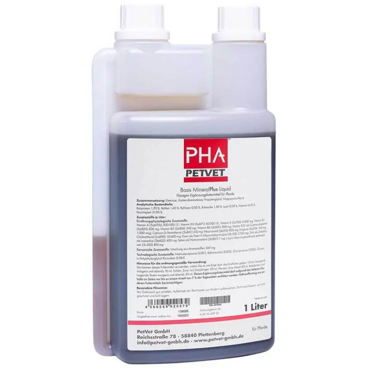 PHA Basis Mineral Plus Liquid für Pferde, 1000 ml