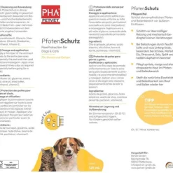 PHA Pfotenschutz für Hunde Paste, 125 g