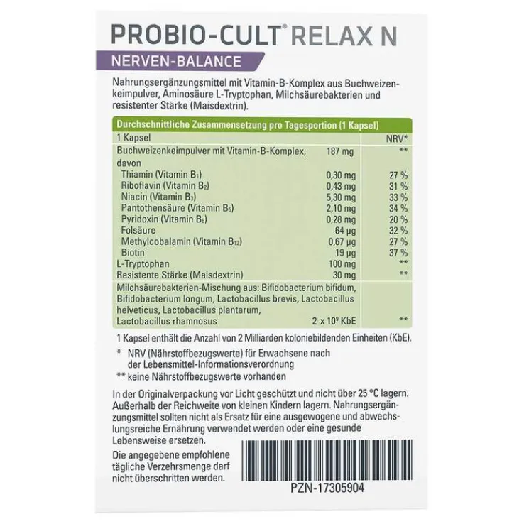 Probio-Cult Relax N Syxyl Kapseln, 30 St