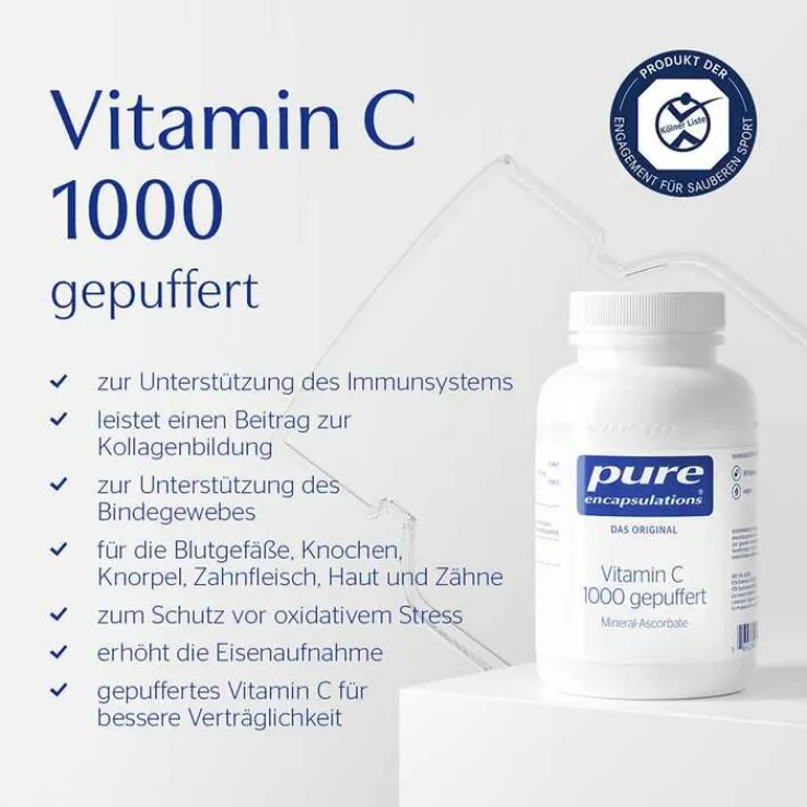 Pure Encapsulations Vitamin C 1000 gepuffert Kapseln, 90 St