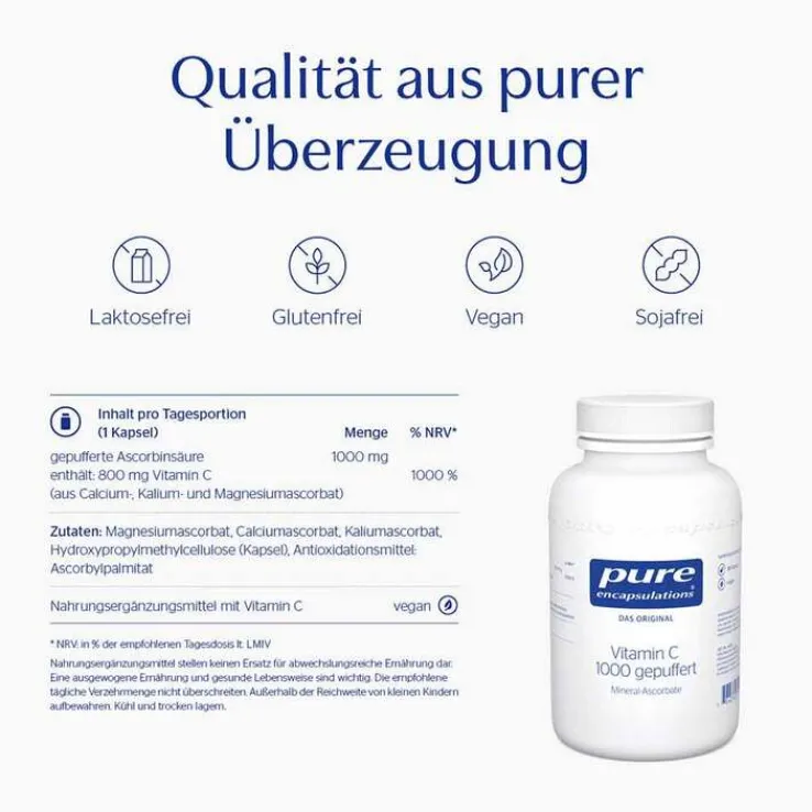 Pure Encapsulations Vitamin C 1000 gepuffert Kapseln, 90 St