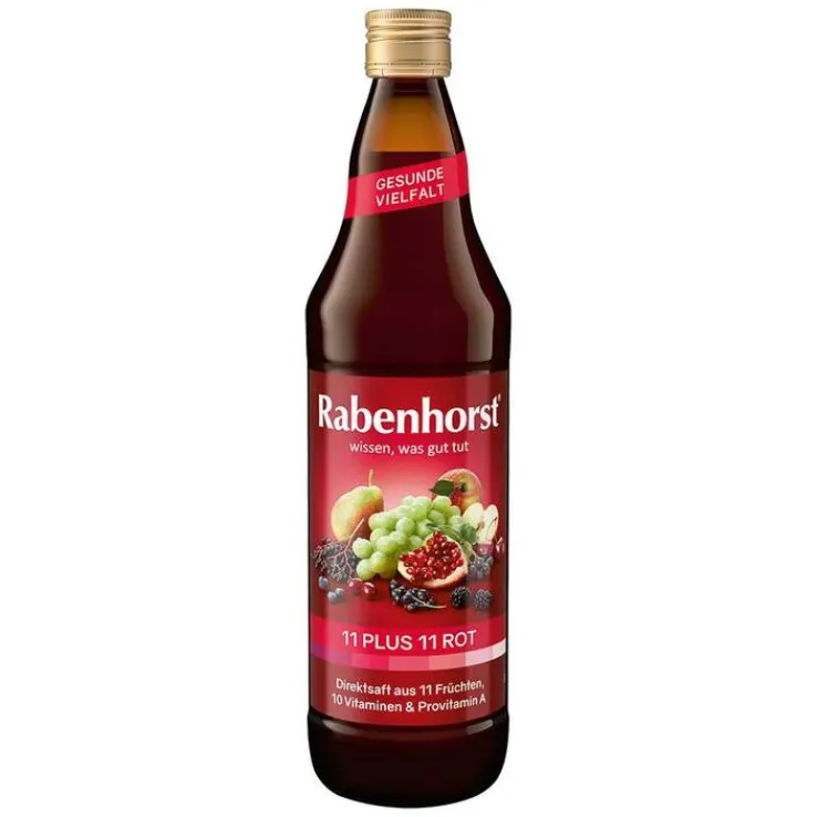 Rabenhorst 11 Plus 11 Multivitaminmehrfrucht Saft rot, 700 ml