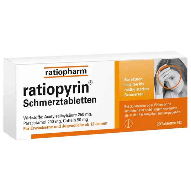 ratiopyrin® Schmerztabletten, 20 St