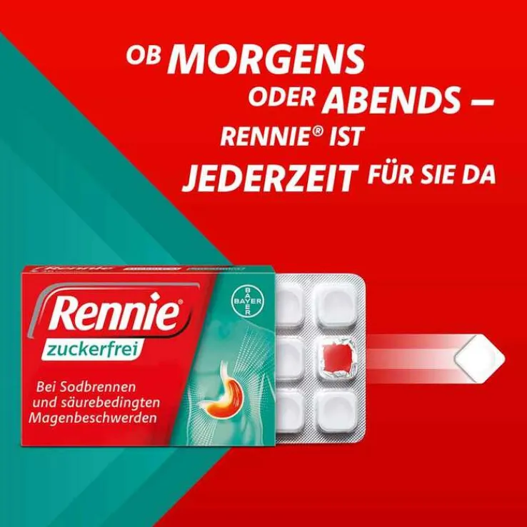 Rennie zuckerfrei Kautabletten, 36 St