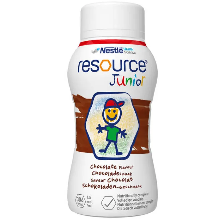 Resource Junior Schokoladen-Geschmack flüssig, 4X200 ml