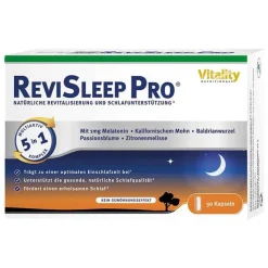 Revisleep Pro Schlafunterstützung mit Melatonin Kapseln , 30 St