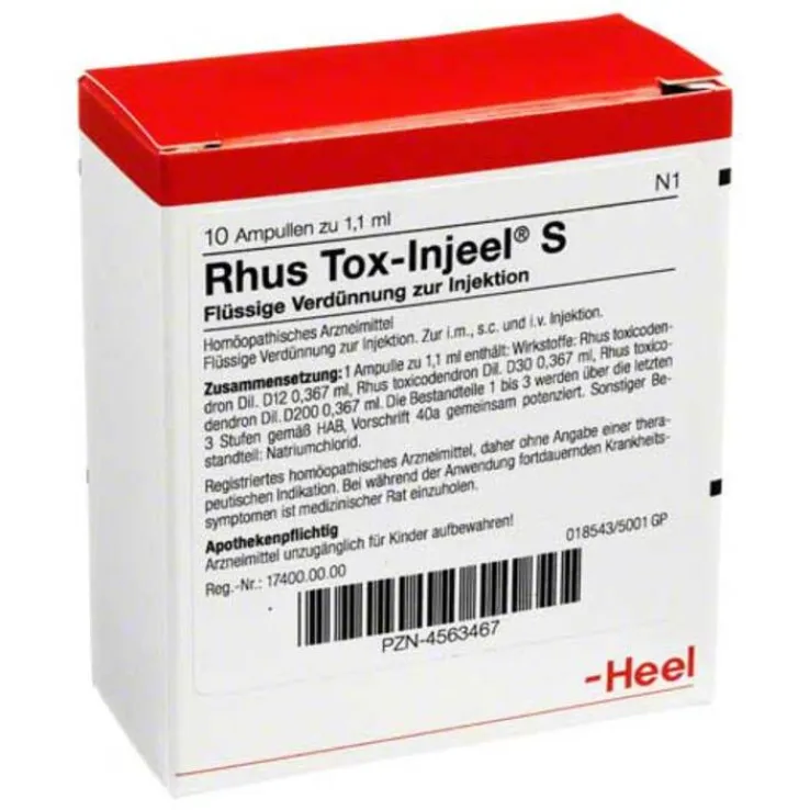 Rhus toxicodendron Injeel S Ampullen, 10 St
