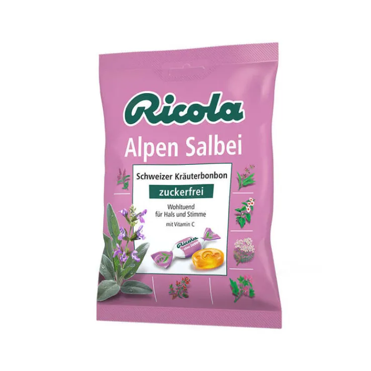 Ricola ohne Zucker Alpen Salbei Bonbons, 75 g