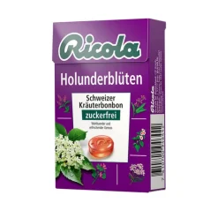 Ricola ohne Zucker Box Holunderblüten Bonbons, 50 g