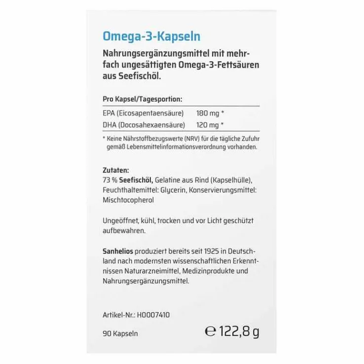 Sanhelios Omega-3 Kapseln 1000, 90 St