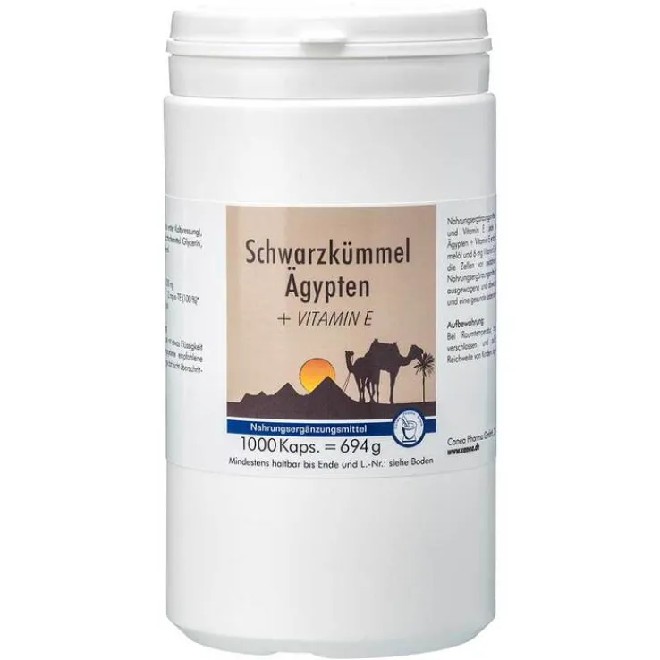 Schwarzkümmel Ägypten + E Kapseln, 1000 St