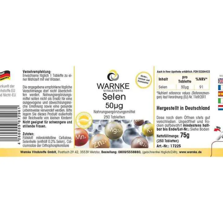 Selen 50 µg Tabletten, 250 St