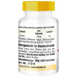 Selen 50 µg Tabletten, 100 St