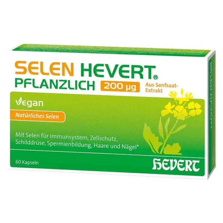 Selen Hevert pflanzlich 200 µg Kapseln, 60 St