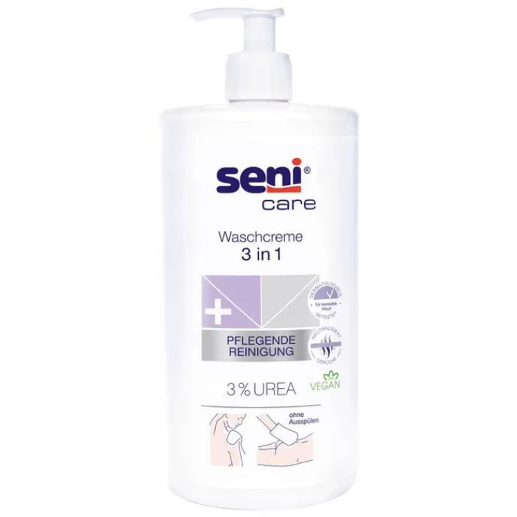 Seni care Waschcreme 3in1 mit Urea, 1000 ml