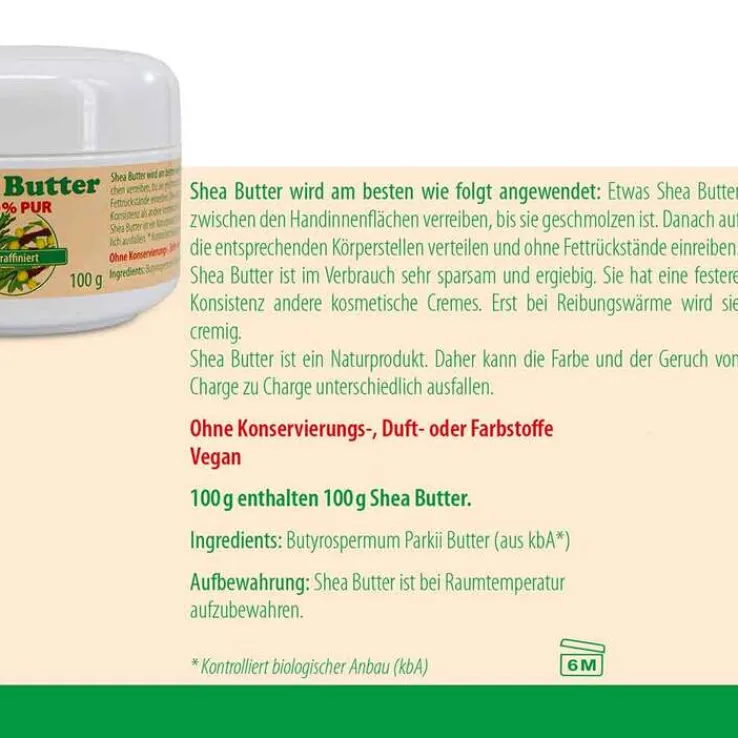 Sheabutter unraffiniert 100% pur, 100 g