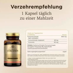 Solgar Vollspektrum Curcumin Kapseln, 30 St