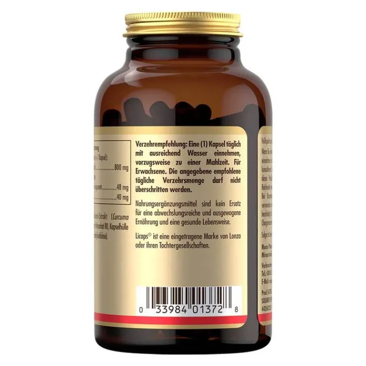 Solgar Vollspektrum Curcumin Kapseln, 90 St