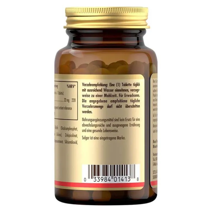 Solgar Zinkpicolinat 22 mg Tabletten, 100 St