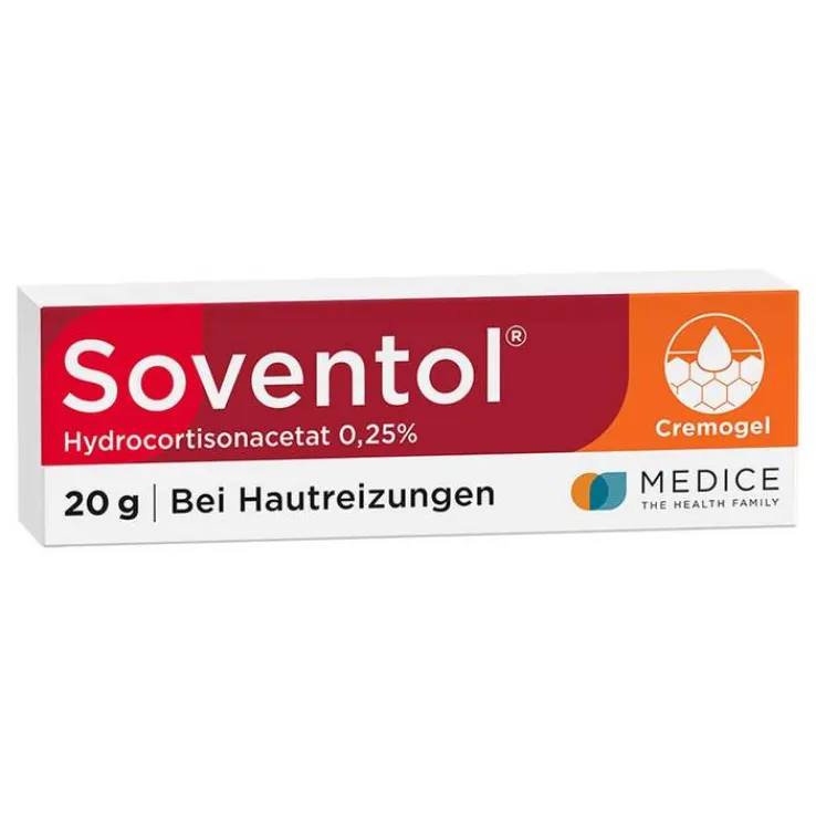 Soventol® Hydrocortisonacetat 0,25% Cremogel bei Hautentzündungen, 20 g
