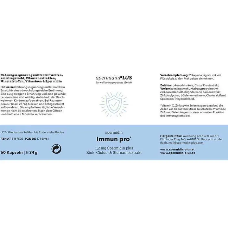 Spermidin pro Immun Kapseln, 60 St