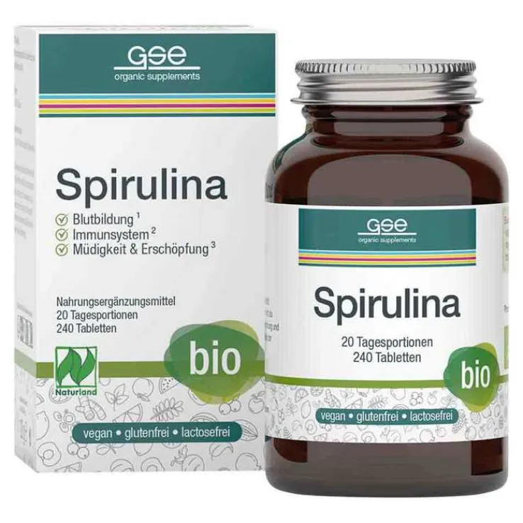 Spirulina 500 mg Bio Naturland Tabletten, 240 St