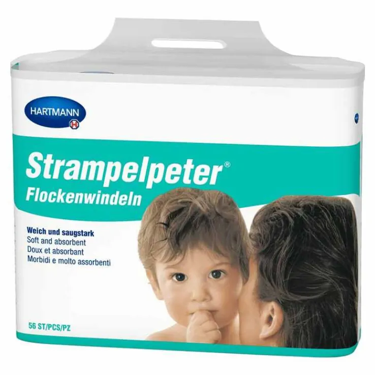 Strampelpeter Flockenwindeln 11x30 cm, 56 St