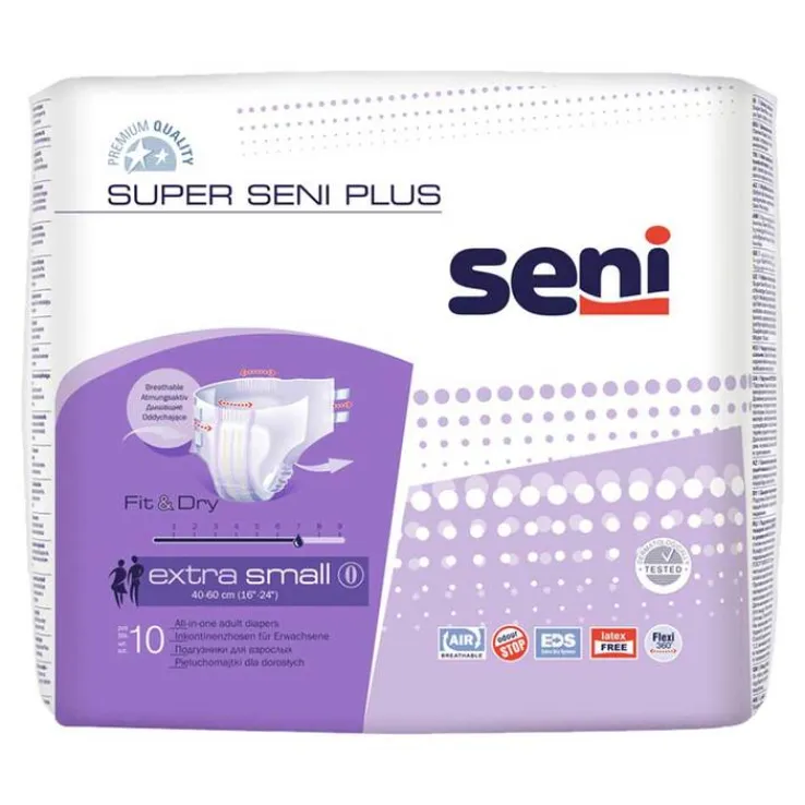 SUPER SENI PLUS XS Windeln für die Nacht für Erwachsene, 10 St