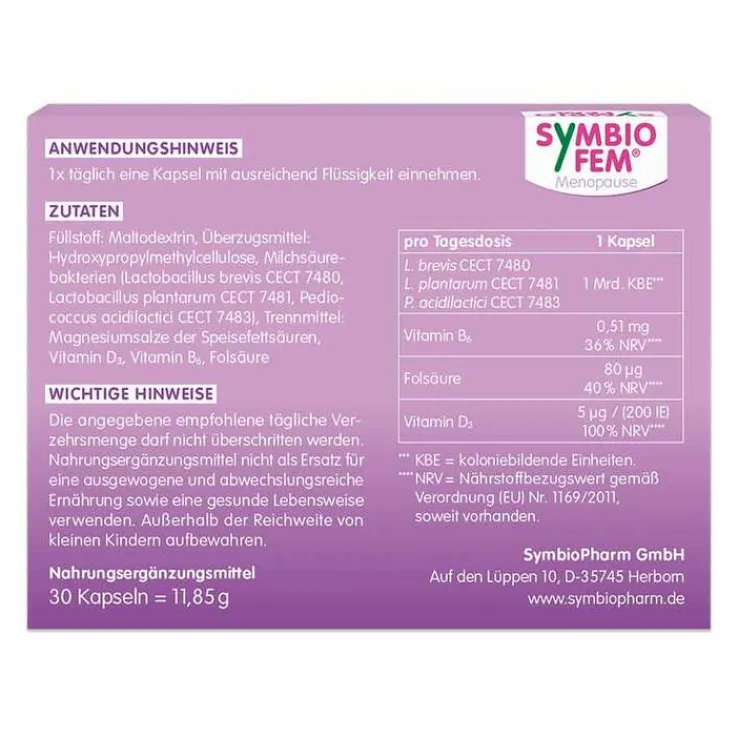 Symbiofem Menopause Kapseln, 30 St