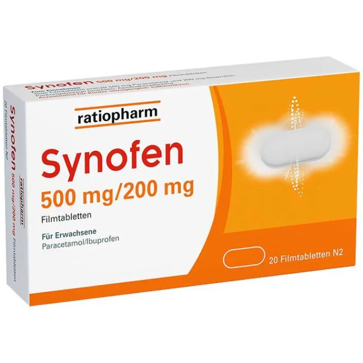 Synofen - mit Ibuprofen und Paracetamol, 20 St