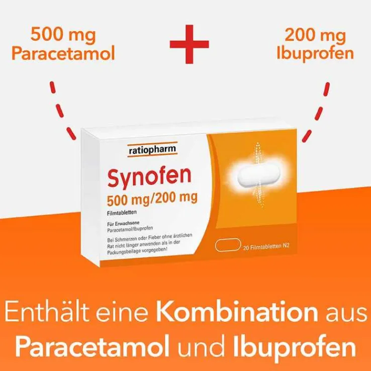 Synofen - mit Ibuprofen und Paracetamol, 10 St